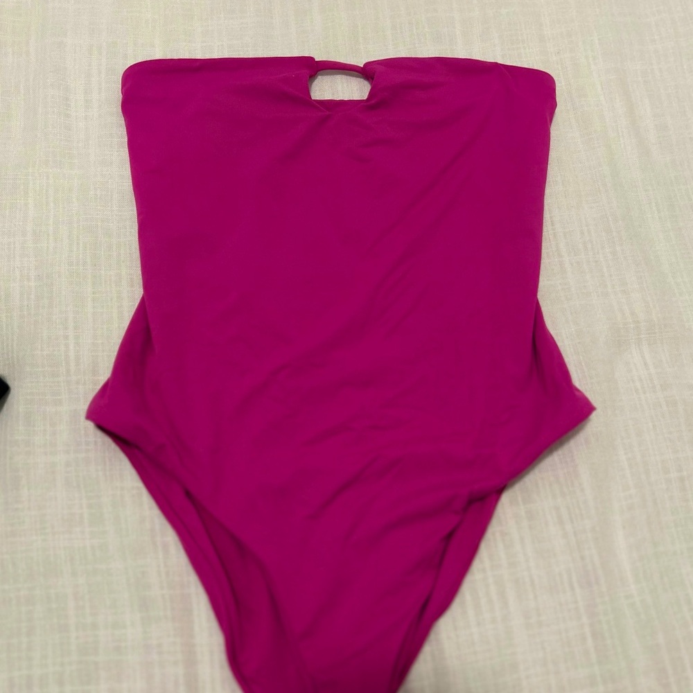 Toast Swimwear Keyhole Magenta One piece